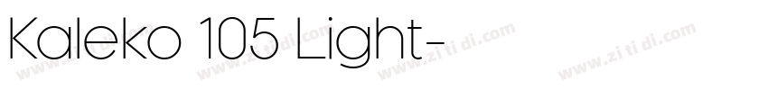 Kaleko 105 Light字体转换